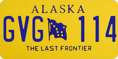 AK license plate GVG114