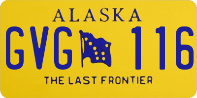 AK license plate GVG116