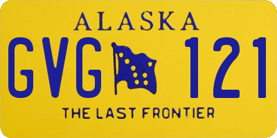 AK license plate GVG121