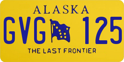 AK license plate GVG125