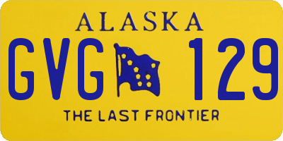 AK license plate GVG129