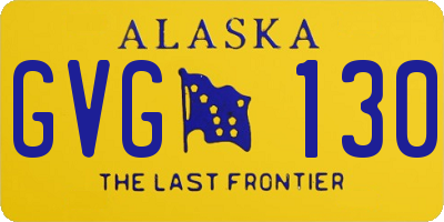 AK license plate GVG130