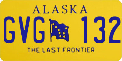 AK license plate GVG132