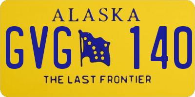 AK license plate GVG140