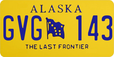 AK license plate GVG143