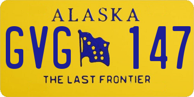 AK license plate GVG147