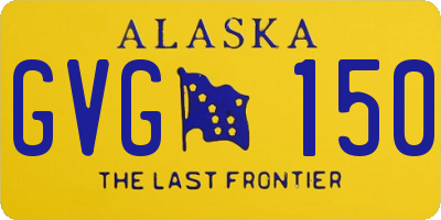 AK license plate GVG150