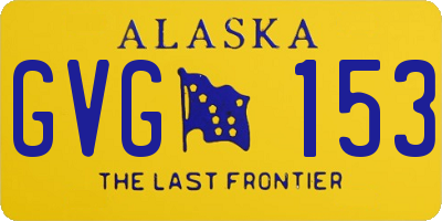 AK license plate GVG153