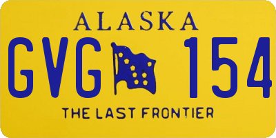 AK license plate GVG154