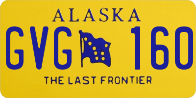 AK license plate GVG160