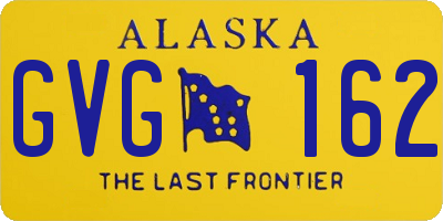 AK license plate GVG162