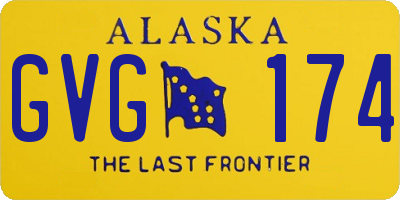 AK license plate GVG174