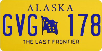 AK license plate GVG178