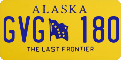 AK license plate GVG180