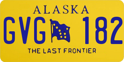 AK license plate GVG182