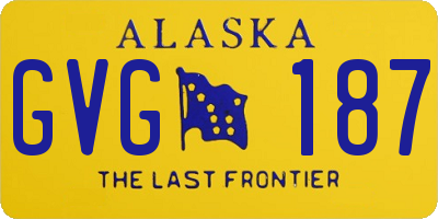 AK license plate GVG187