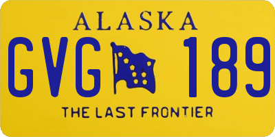 AK license plate GVG189