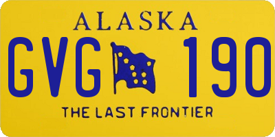 AK license plate GVG190