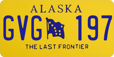 AK license plate GVG197