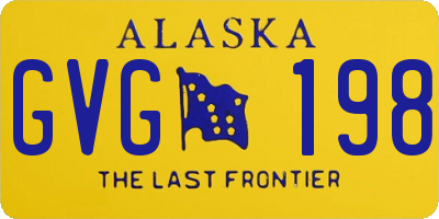 AK license plate GVG198