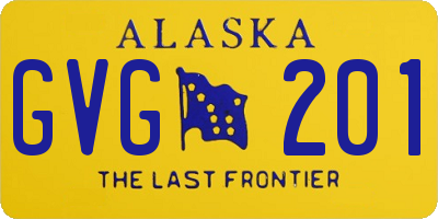 AK license plate GVG201