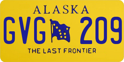 AK license plate GVG209