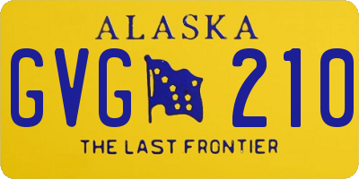 AK license plate GVG210