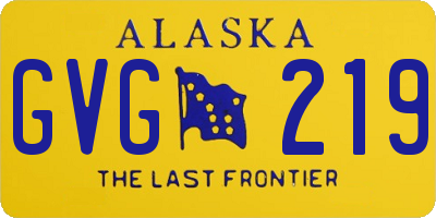 AK license plate GVG219