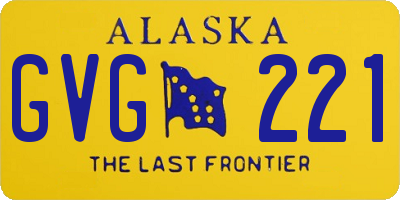 AK license plate GVG221