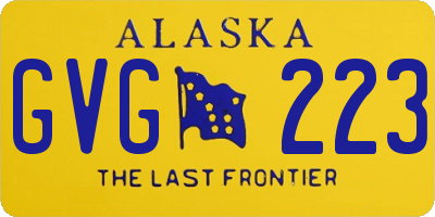 AK license plate GVG223