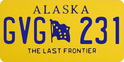 AK license plate GVG231