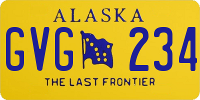 AK license plate GVG234