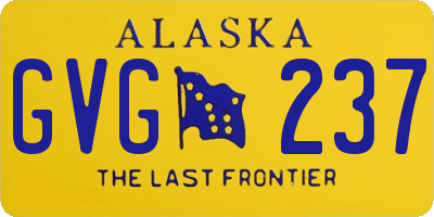 AK license plate GVG237