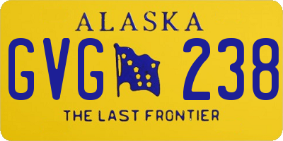 AK license plate GVG238