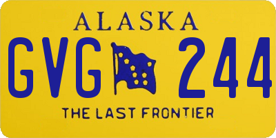 AK license plate GVG244