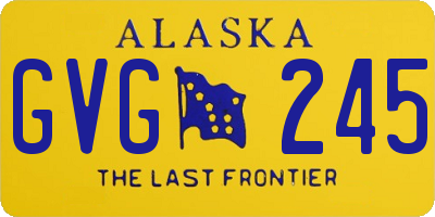 AK license plate GVG245