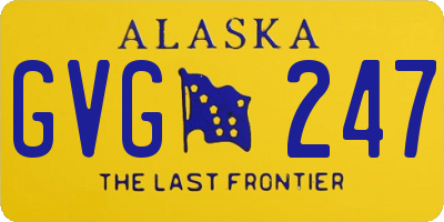 AK license plate GVG247