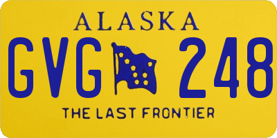 AK license plate GVG248