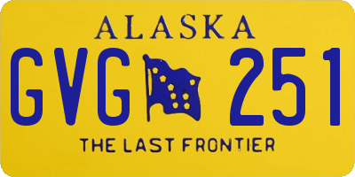 AK license plate GVG251