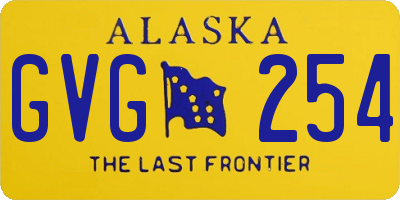 AK license plate GVG254