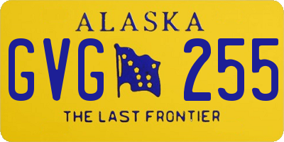 AK license plate GVG255