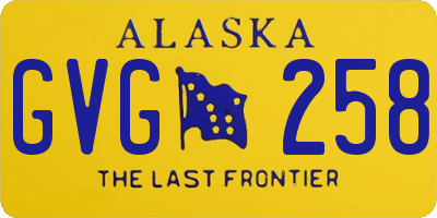 AK license plate GVG258