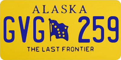 AK license plate GVG259