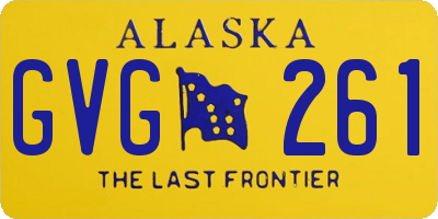 AK license plate GVG261