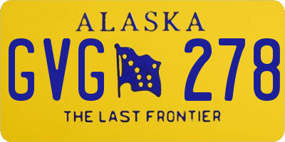 AK license plate GVG278