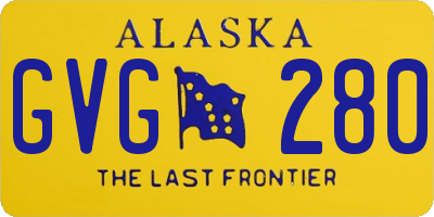 AK license plate GVG280