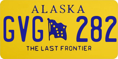 AK license plate GVG282