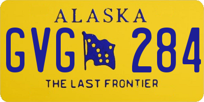 AK license plate GVG284