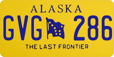 AK license plate GVG286