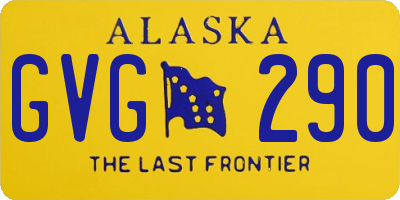 AK license plate GVG290